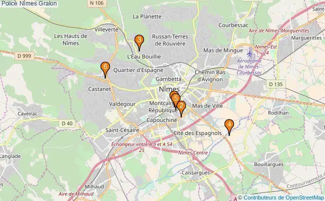 plan Police Nîmes Associations police Nîmes : 7 associations