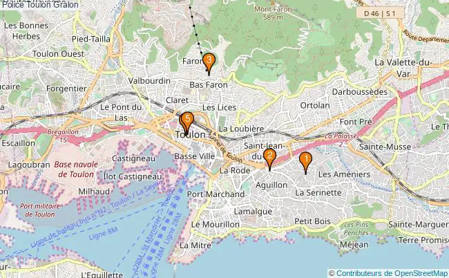 plan Police Toulon Associations police Toulon : 6 associations