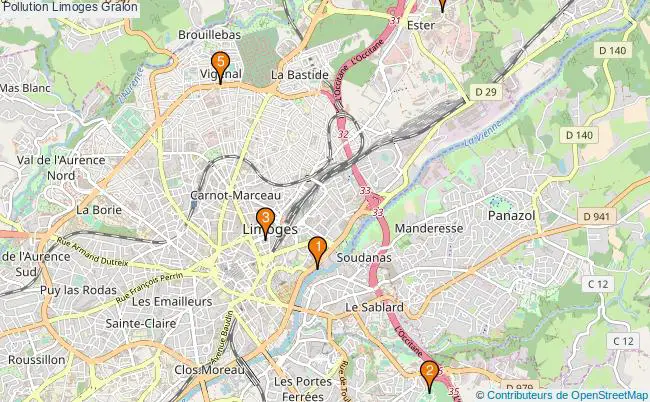 plan Pollution Limoges Associations Pollution Limoges : 5 associations
