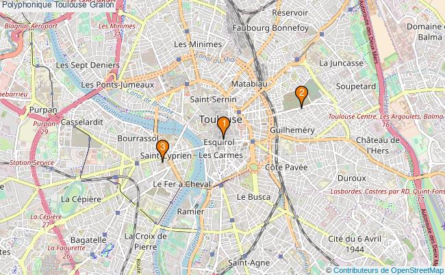 plan Polyphonique Toulouse Associations Polyphonique Toulouse : 3 associations