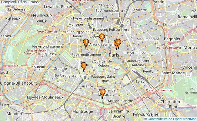 plan Pompidou Paris Associations pompidou Paris : 6 associations