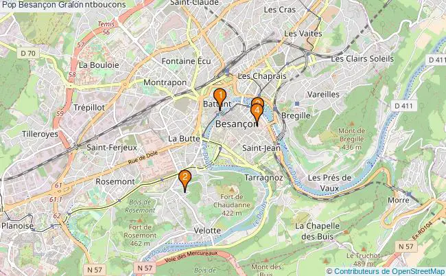plan Pop Besançon Associations pop Besançon : 4 associations
