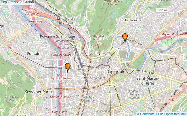 plan Pop Grenoble Associations pop Grenoble : 4 associations