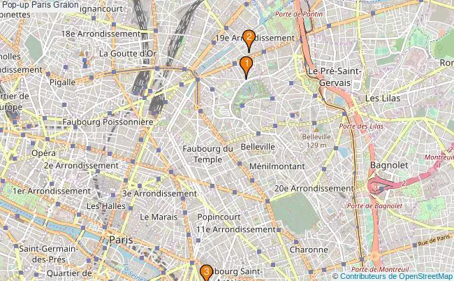 plan Pop-up Paris Associations pop-up Paris : 3 associations