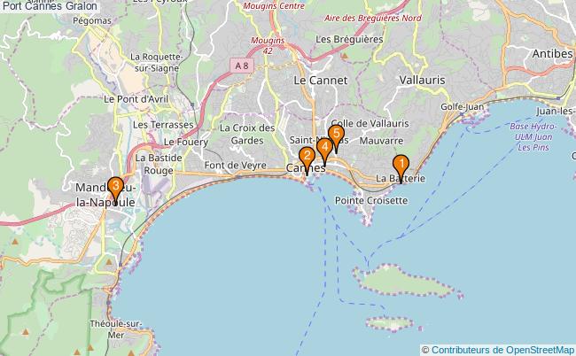 plan Port Cannes Associations Port Cannes : 5 associations