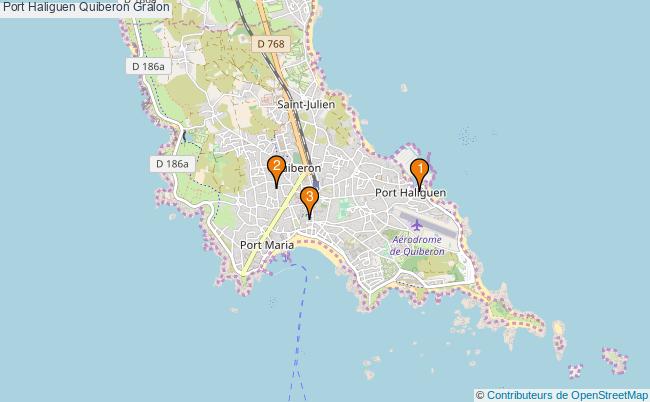 plan Port Haliguen Quiberon Associations port Haliguen Quiberon : 3 associations