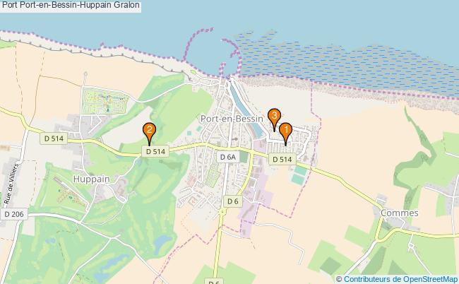 plan Port Port-en-Bessin-Huppain Associations Port Port-en-Bessin-Huppain : 3 associations