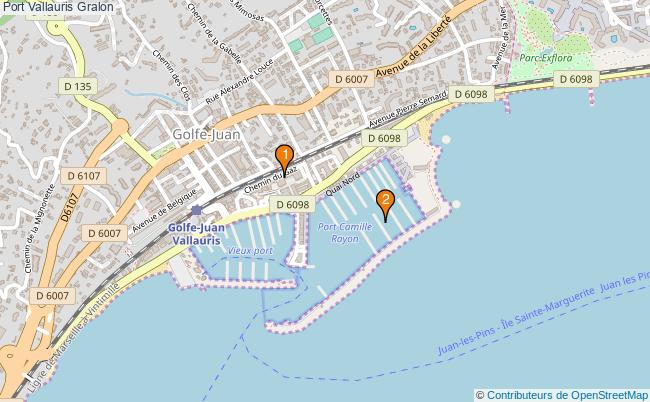plan Port Vallauris Associations Port Vallauris : 3 associations