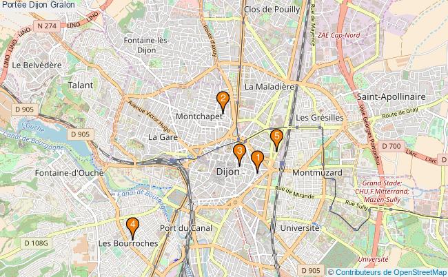 plan Portée Dijon Associations Portée Dijon : 7 associations