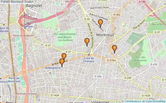 plan Portée Montreuil Associations Portée Montreuil : 9 associations