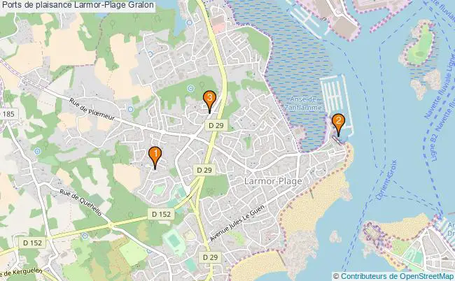 plan Ports de plaisance Larmor-Plage Associations ports de plaisance Larmor-Plage : 3 associations