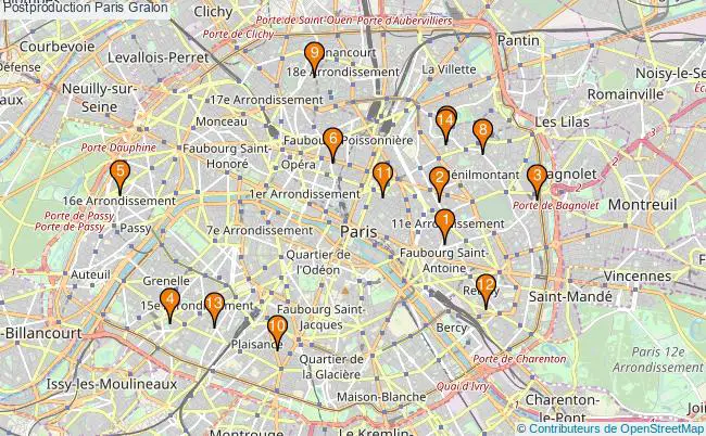 plan Postproduction Paris Associations Postproduction Paris : 17 associations