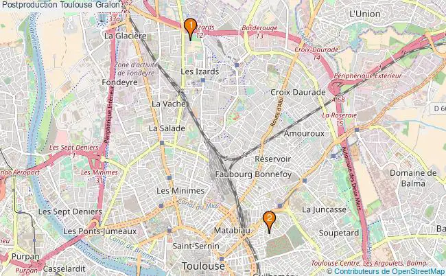 plan Postproduction Toulouse Associations Postproduction Toulouse : 3 associations