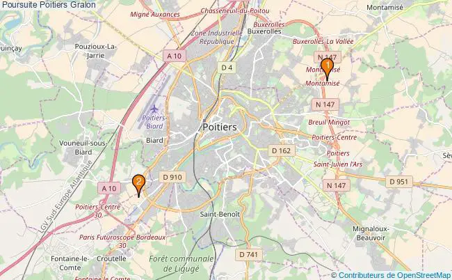 plan Poursuite Poitiers Associations poursuite Poitiers : 4 associations