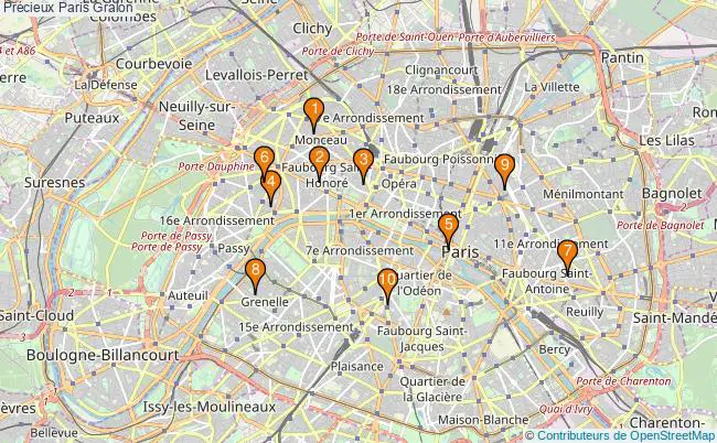 plan Précieux Paris Associations Précieux Paris : 13 associations