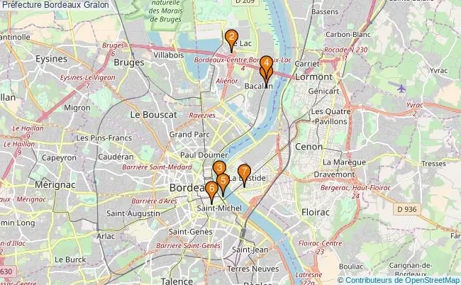 plan Préfecture Bordeaux Associations préfecture Bordeaux : 8 associations