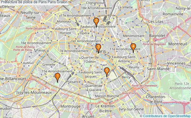 plan Préfecture de police de Paris Paris Associations préfecture de police de Paris Paris : 6 associations