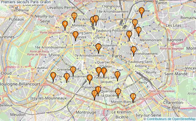 plan Premiers secours Paris Associations premiers secours Paris : 28 associations