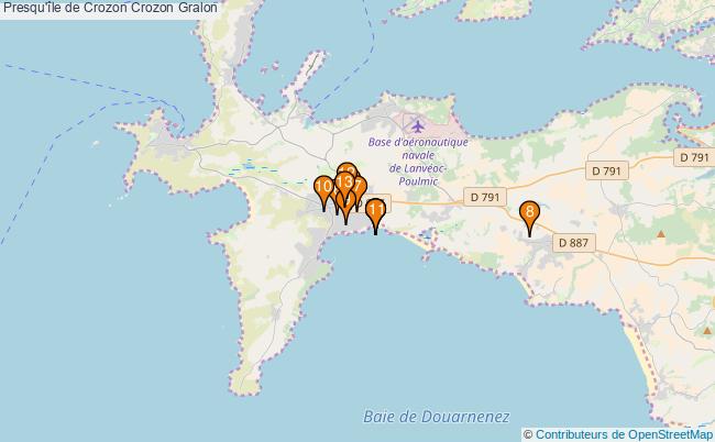 plan Presqu'île de Crozon Crozon Associations Presqu'île de Crozon Crozon : 20 associations
