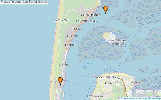 plan Presqu'île Lège-Cap-Ferret Associations presqu'île Lège-Cap-Ferret : 5 associations