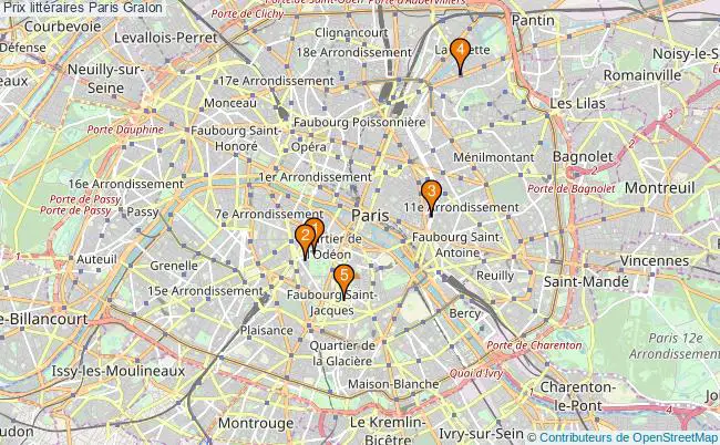 plan Prix littéraires Paris Associations prix littéraires Paris : 6 associations