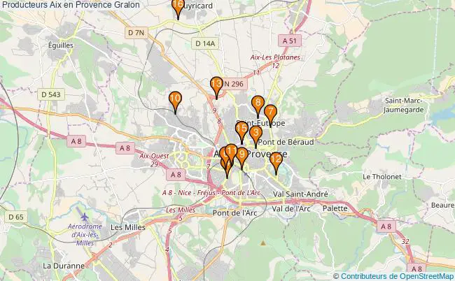 plan Producteurs Aix en Provence Associations Producteurs Aix en Provence : 19 associations