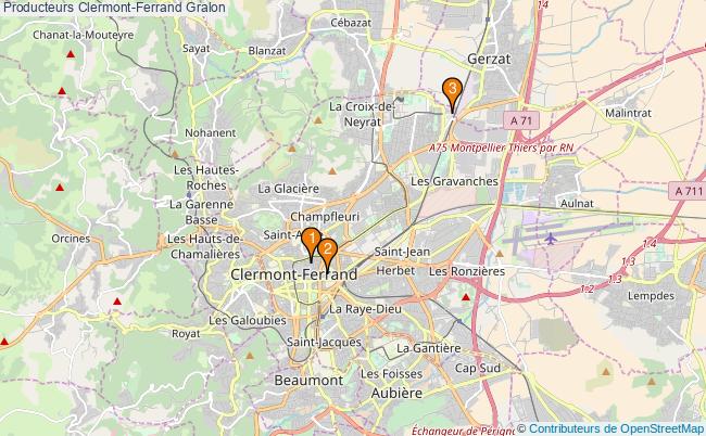 plan Producteurs Clermont-Ferrand Associations Producteurs Clermont-Ferrand : 4 associations