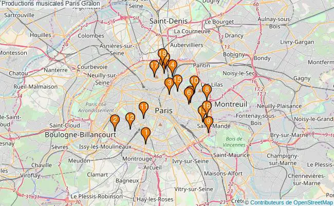 plan Productions musicales Paris Associations productions musicales Paris : 18 associations