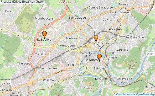plan Produits dérivés Besançon Associations produits dérivés Besançon : 5 associations