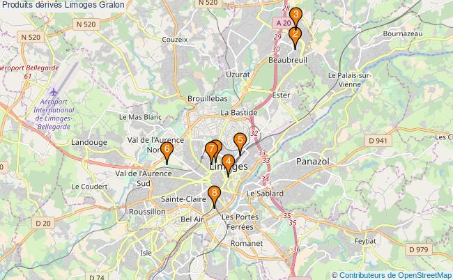 plan Produits dérivés Limoges Associations produits dérivés Limoges : 17 associations
