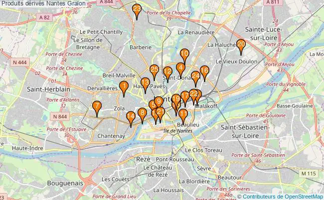 plan Produits dérivés Nantes Associations produits dérivés Nantes : 32 associations