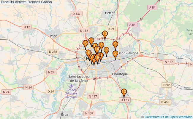 plan Produits dérivés Rennes Associations produits dérivés Rennes : 27 associations