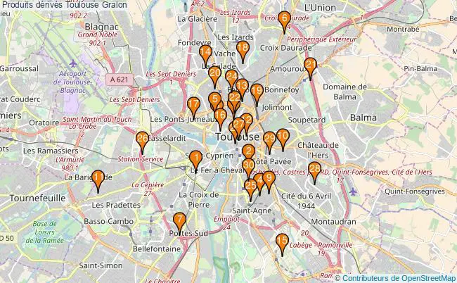 plan Produits dérivés Toulouse Associations produits dérivés Toulouse : 49 associations