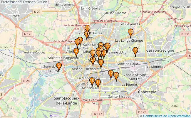 plan Professionnel Rennes Associations professionnel Rennes : 116 associations