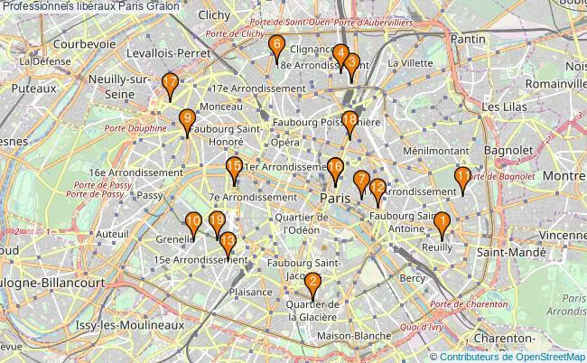 plan Professionnels libéraux Paris Associations professionnels libéraux Paris : 20 associations