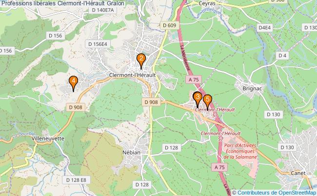 plan Professions libérales Clermont-l'Hérault Associations professions libérales Clermont-l'Hérault : 5 associations