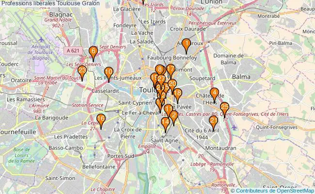 plan Professions libérales Toulouse Associations professions libérales Toulouse : 26 associations