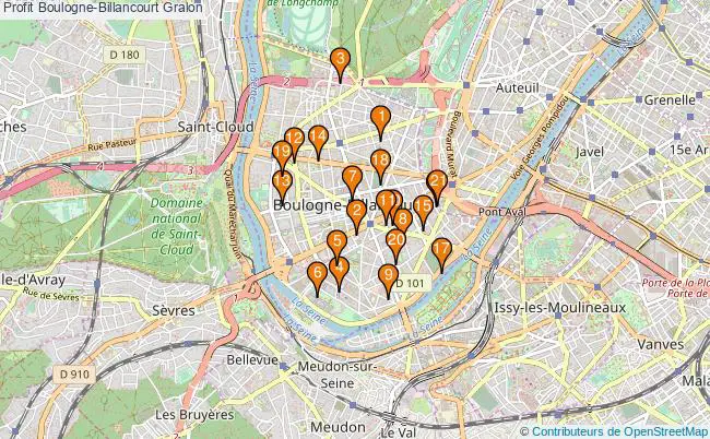 plan Profit Boulogne-Billancourt Associations Profit Boulogne-Billancourt : 23 associations