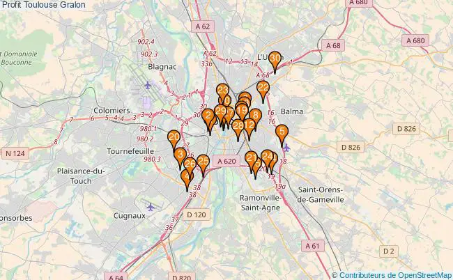 plan Profit Toulouse Associations Profit Toulouse : 95 associations