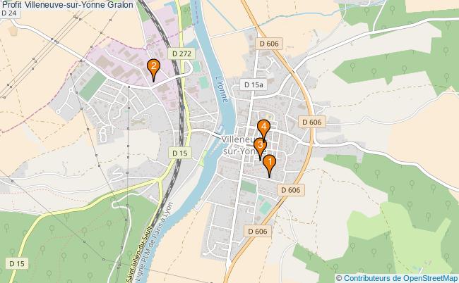 plan Profit Villeneuve-sur-Yonne Associations Profit Villeneuve-sur-Yonne : 4 associations