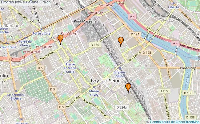 plan Progres Ivry-sur-Seine Associations progres Ivry-sur-Seine : 5 associations