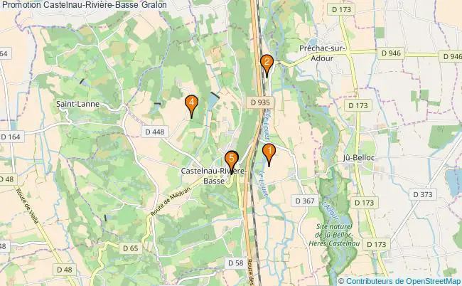 plan Promotion Castelnau-Rivière-Basse Associations Promotion Castelnau-Rivière-Basse : 5 associations