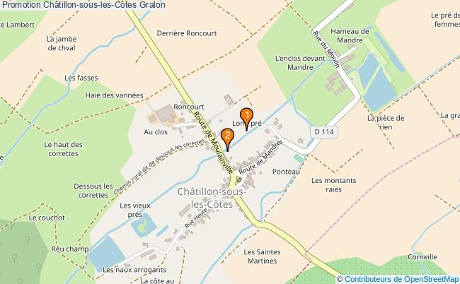 plan Promotion Châtillon-sous-les-Côtes Associations Promotion Châtillon-sous-les-Côtes : 2 associations
