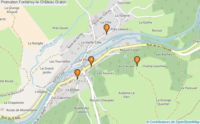 plan Promotion Fontenoy-le-Château Associations Promotion Fontenoy-le-Château : 3 associations