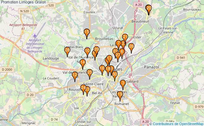 plan Promotion Limoges Associations Promotion Limoges : 586 associations