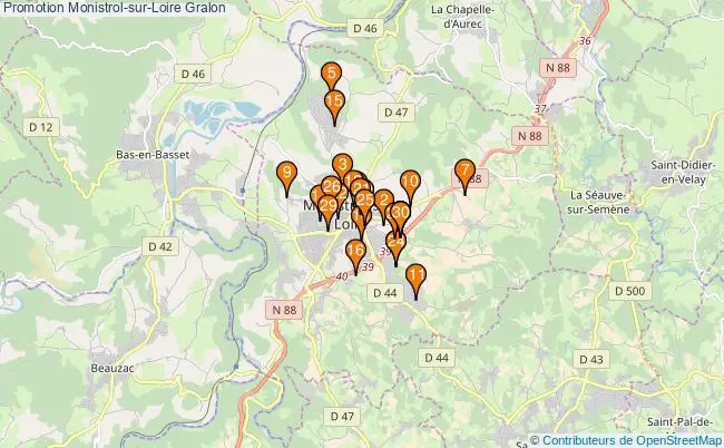 plan Promotion Monistrol-sur-Loire Associations Promotion Monistrol-sur-Loire : 32 associations