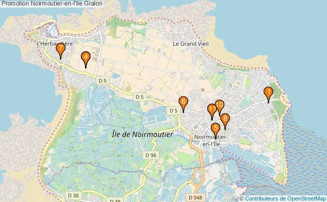 plan Promotion Noirmoutier-en-l'Ile Associations Promotion Noirmoutier-en-l'Ile : 14 associations