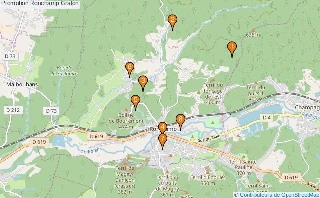 plan Promotion Ronchamp Associations Promotion Ronchamp : 9 associations