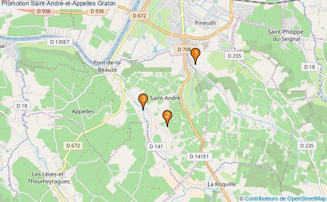 plan Promotion Saint-André-et-Appelles Associations Promotion Saint-André-et-Appelles : 3 associations