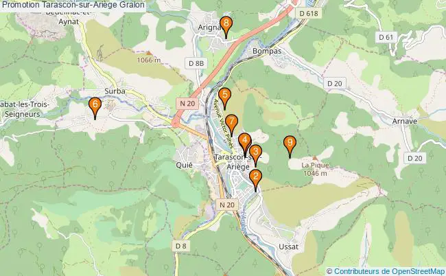 plan Promotion Tarascon-sur-Ariège Associations Promotion Tarascon-sur-Ariège : 11 associations